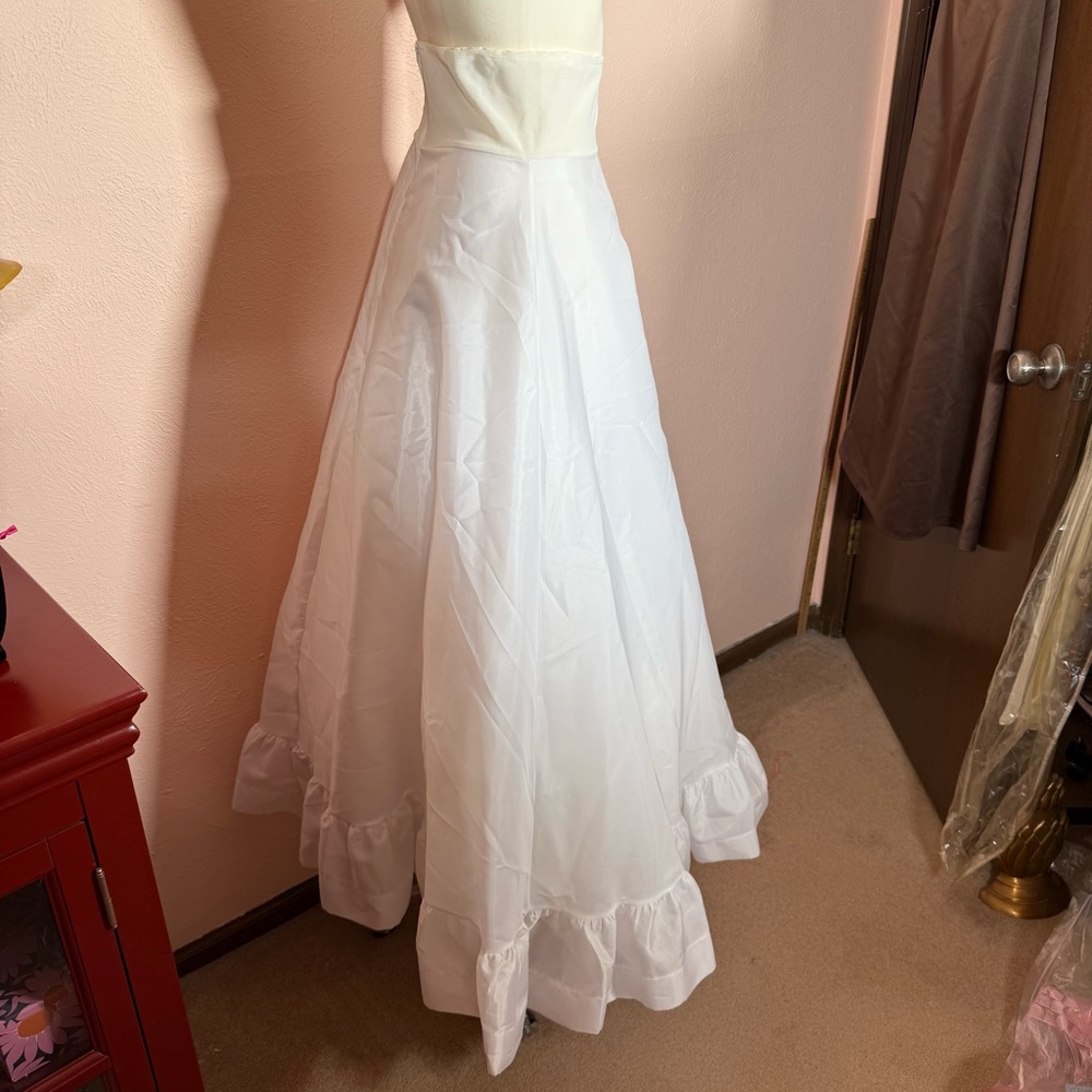 Vintage 1940 50 Retro High Waisted Full A-line Crinoline Long Slip Skirt - Picture 13 of 17